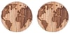 ZEAL GIVES WOODEN WORLD MAP EARRINGS