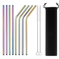 Colorful Reusable Straw Set