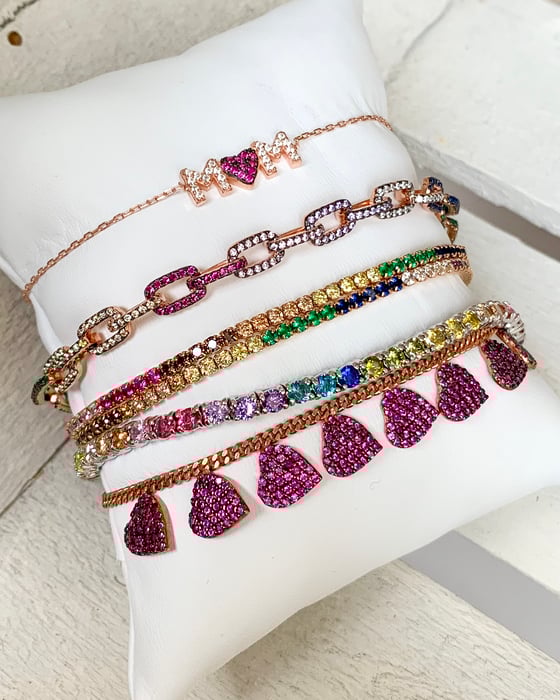 Image of BRACCIALI ZIRCONI MULTICOLOR