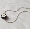Black + White Flower Necklace