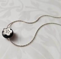 Image 2 of Black + White Flower Necklace