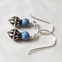 Image 3 of Blueberry + Silver Earrings