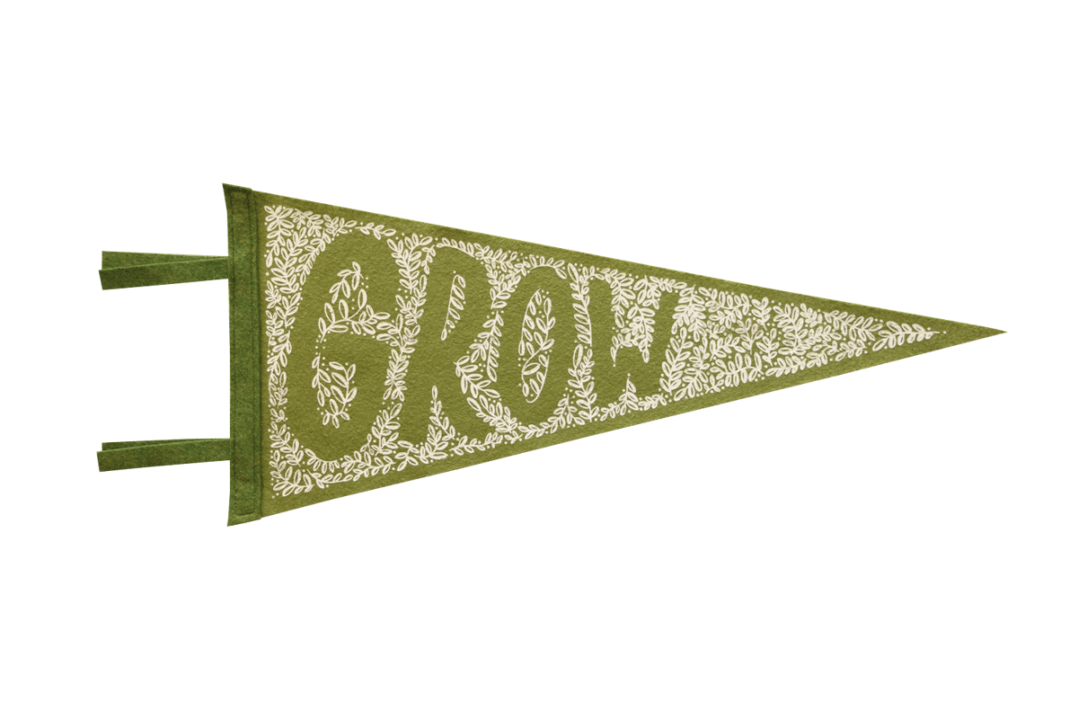 Image of GROW Felt Pennant