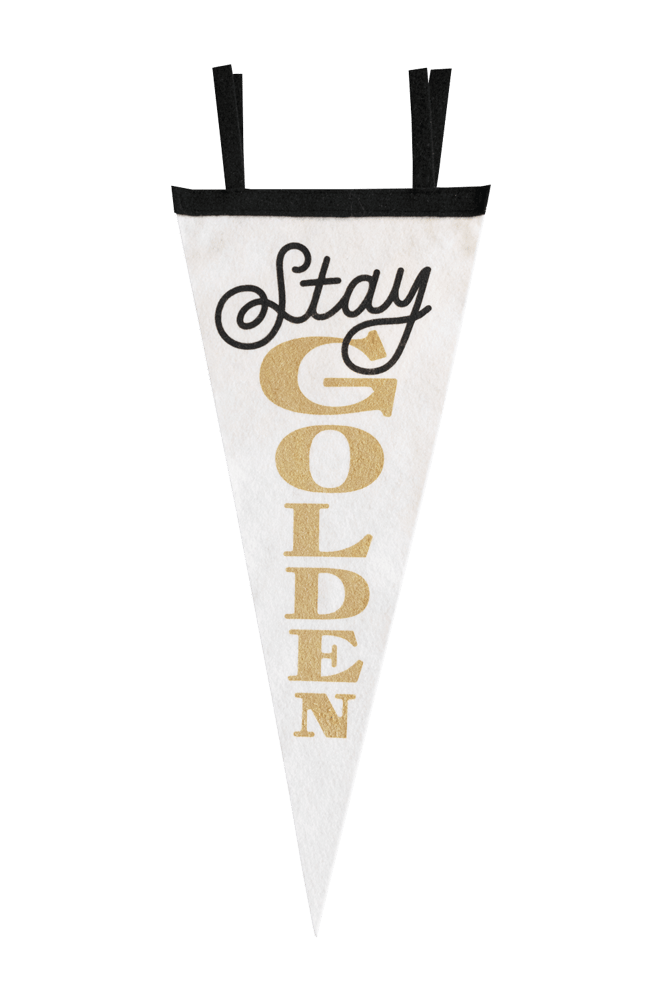 Image of Stay Golden Felt Pennant