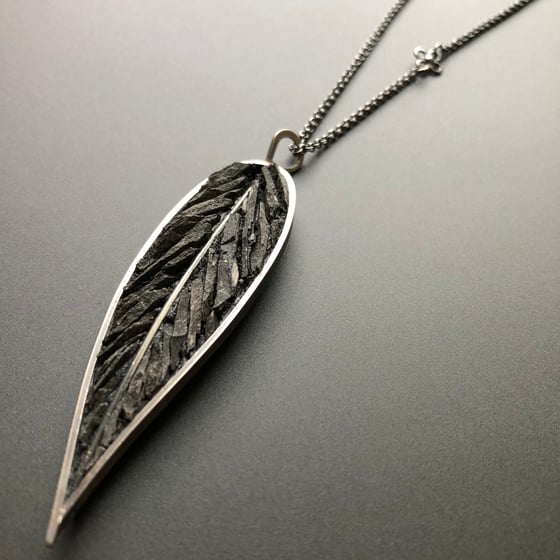 Image of Raven's Wing Micro Mosaic Pendant