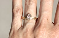 Image 5 of Pear diamond engagement ring. Salt and Pepper. Escondido