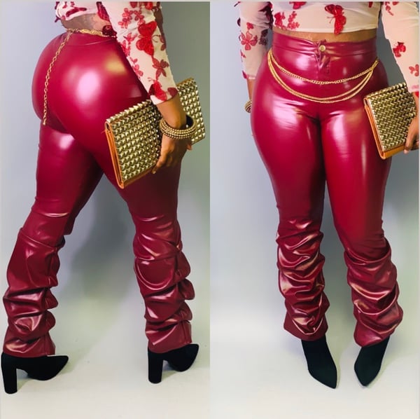 Red latex deals pants forever 21