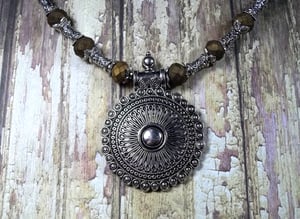 Image of "Bohemian Beauty" Gold and Silver 17 inch Necklace,beaded,hand made,OOAK