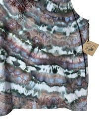 Image 5 of ♻️ UPCYCLED 3X 4X Plus Lace Tank Top in Moody Agate Ice Dye