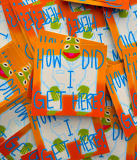 Talking heads kermit sticker