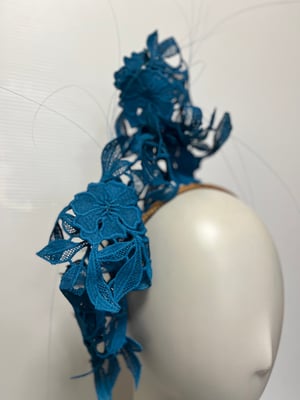 Image of Teal lace headpiece  