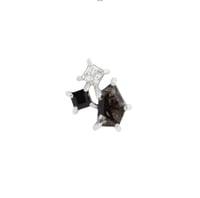 Image 2 of Lyra - Tourmalated Quartz + Black Spinnel + CZ 
