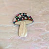 Multicoloured Toadstool brooch (small)