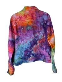 Image 5 of ♻️ UPCYCLED S 100% Linen Jacket in Euphoria Watercolor Ice Dye
