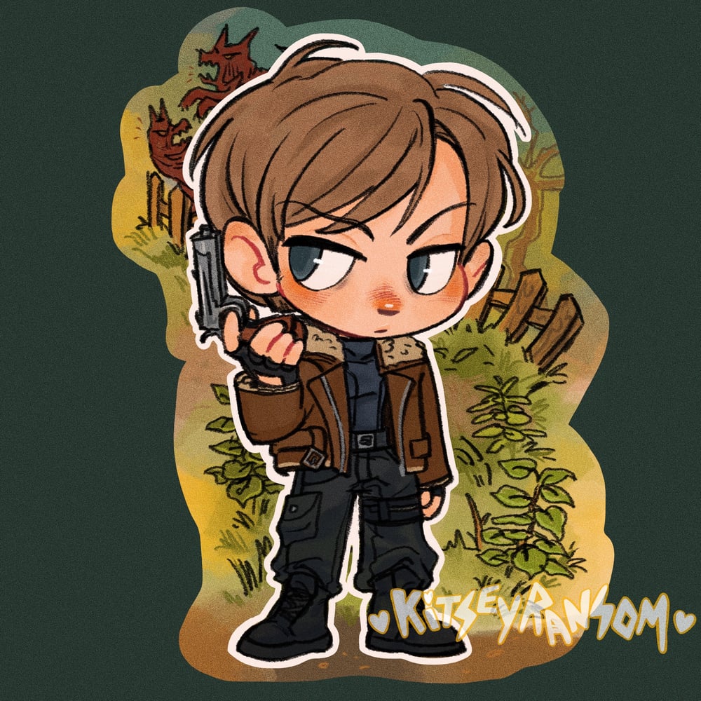 PREORDER LISTING: Leon Kennedy RE2 & RE4 Double Sided 3 IN CHARM