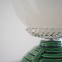 Image 5 of Lampe Ceramique verte & opaline