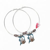 Detroit Lions Hoops Earrings D