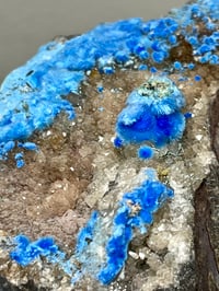 Image 16 of Rare Cyanotrichite On Quartz Matrix Specimen | Guizhou China