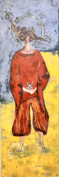 Image 1 of Little Saint Francesca with Bunny & Blue Birds- Shanny Brooke