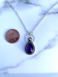 Image 3 of Handmade Sterling Silver Amethyst Pendant With Concho