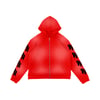 RTTO "Wavy" 4 Logo Zip Up in Washed Red