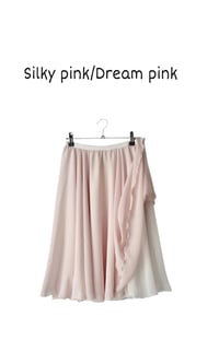 Image 1 of Reversible Chiffon Double layer rehearsal skirt ( Full circle skirt 360 degree)