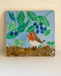 Image 1 of Original painting -friendly robin 