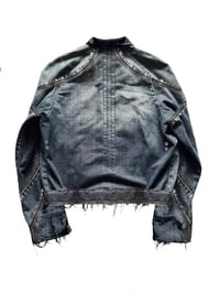 Image 2 of AW25 ‘Vake’ Pigmented Denim Moto Jacket 