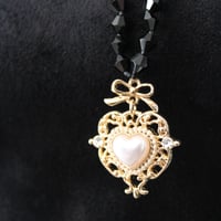 Image 4 of 5 Tier Black & Gold Hearts