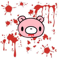 Multi layer gloomy bear with blood splatter 