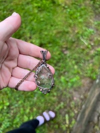 Image 2 of Prehnite Wrapped in Antiqued Coppper