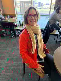 Image 2 of Crochet Cinnamon Roll Scarf