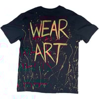 Image 2 of “WEAR ART THE CLOWN” Custom Bleach Painted T-shirt LARGE
