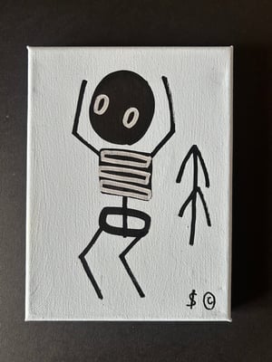 Image of Dancing Skel (R) pale blue