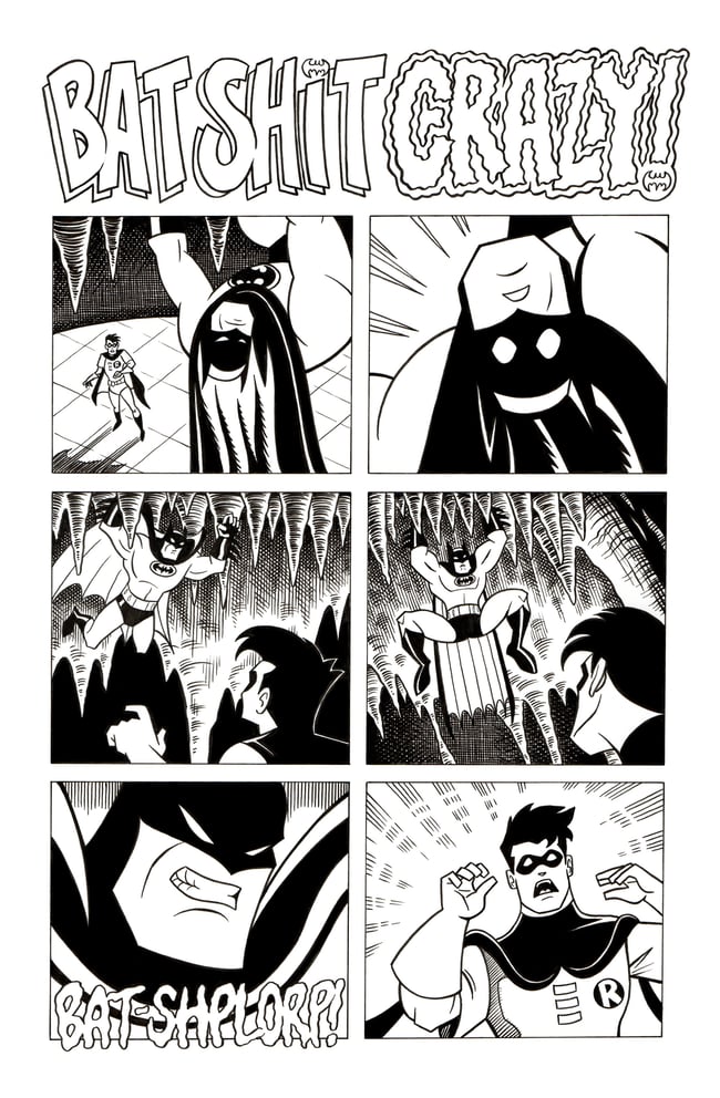 Bootleg Batman Adventures Original Interior Page - Bat Shit Crazy