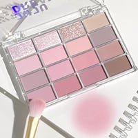 Image 1 of Love the 16-color eye shadow plate, pearlescent matte lying silkworm, brighten the low-saturated ear