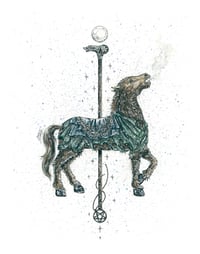 Carousel of Nightmares Wolfman Horse 11x14 Signed Art Print