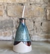 Dimpled Olive Oil Bottles assorted glasses