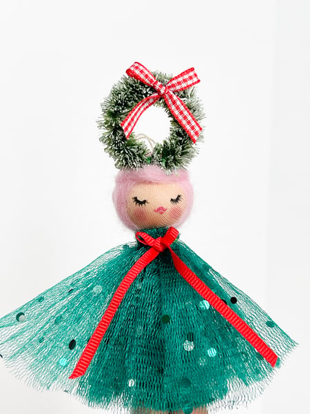 Image of Wool Ball Ornament Classic Mini Doll #1
