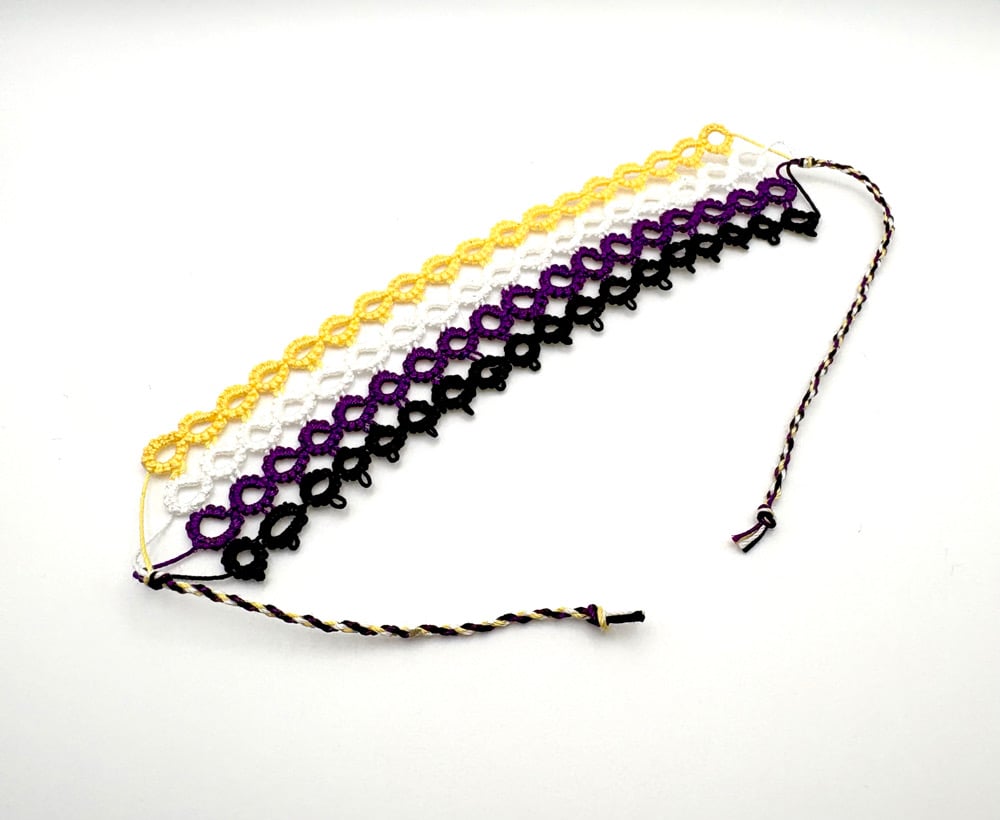 Image of Non-binary Pride Flag Bracelet