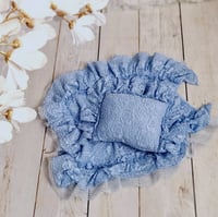 Image 2 of Newborn photoshooting set | bedding | blue