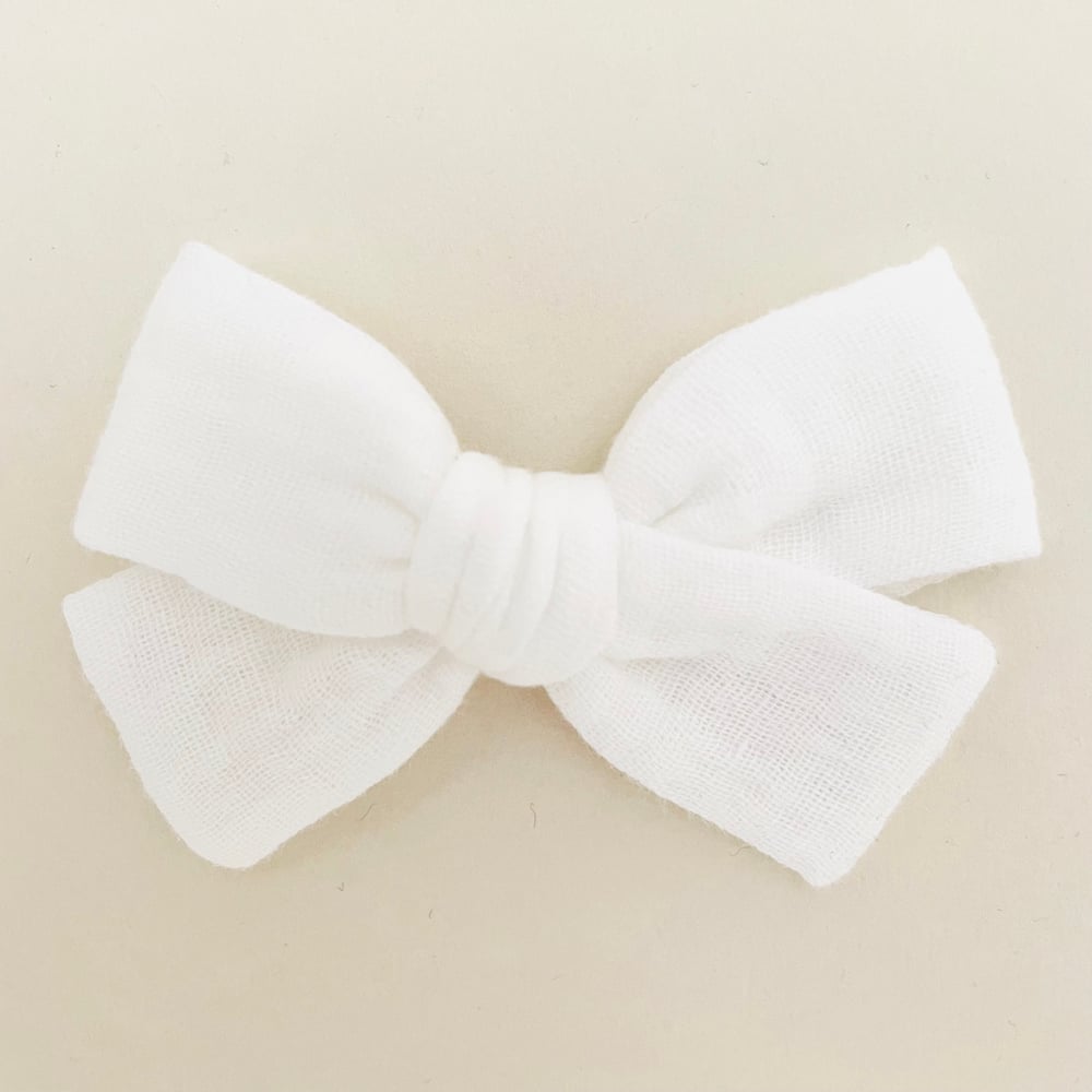 Image of Barrette double gaze blanc cassé
