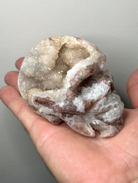 Image 12 of Purple Fluorite & Druzy Quartz Skull Carving #2785