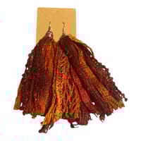 Burnt Orange Tassel Earrings 