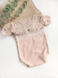 Image 3 of Sitter bodysuit for photo shoots | Linda | powder pink | 9-12 months