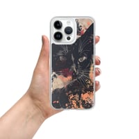 Image 19 of Beautiful Black Cat Face Splatter Painting Clear Case for iPhone®