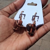 Image 2 of Red Tiger's Eye Earrings