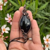 Image 4 of Purple & Green Rainbow Obsidian Pendant 🌈