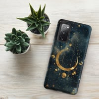 Image 11 of Blue and Gold Celestial Moons Design Tough Case for Samsung®