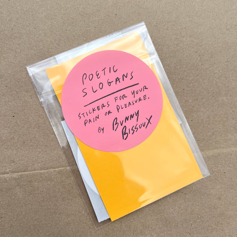 POETIC SLOGANS STICKER SET - BUNNY BISSOUX Image 3